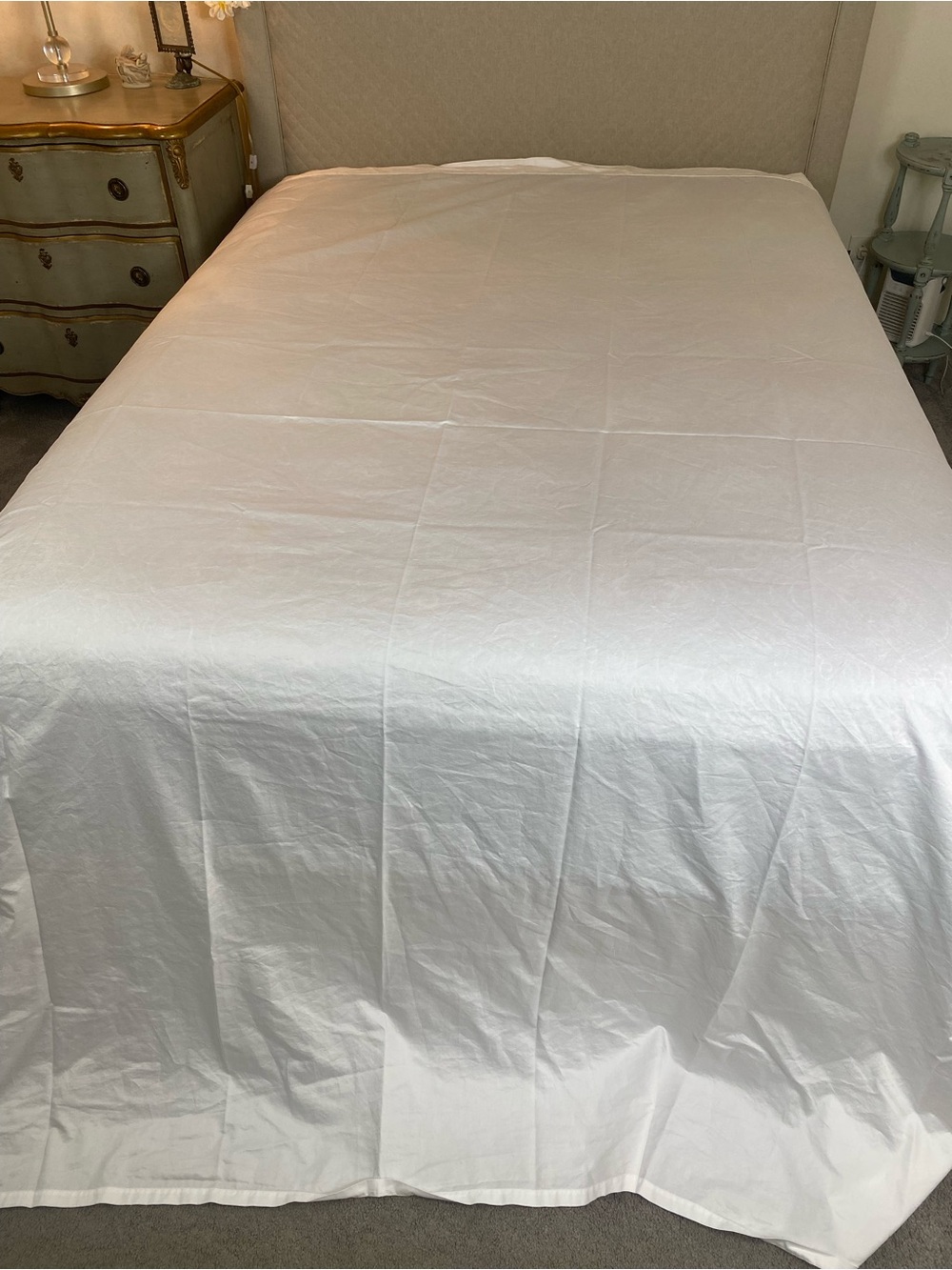 Kirkland Signature White 100% Pima cotton flat sheet Luxurious 680ct India